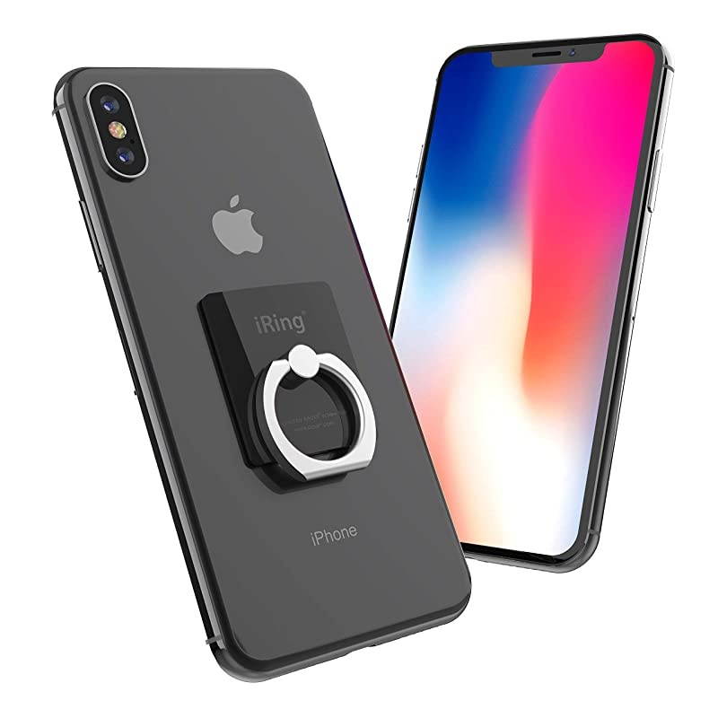 Original - Include Hook Mount for Wall or Car Cradle. AAUXX Cell Phone Ring Grip Finger Holder, Mobile Stand, Kickstand, iPhone, Android, Smartphones, Tablets. (Grey)