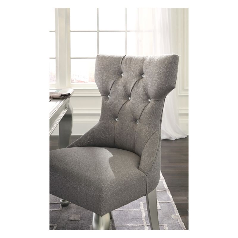 Set of 2 Coralayne Dining Upholstered Side Chair Silver - Signature Design by Ashley