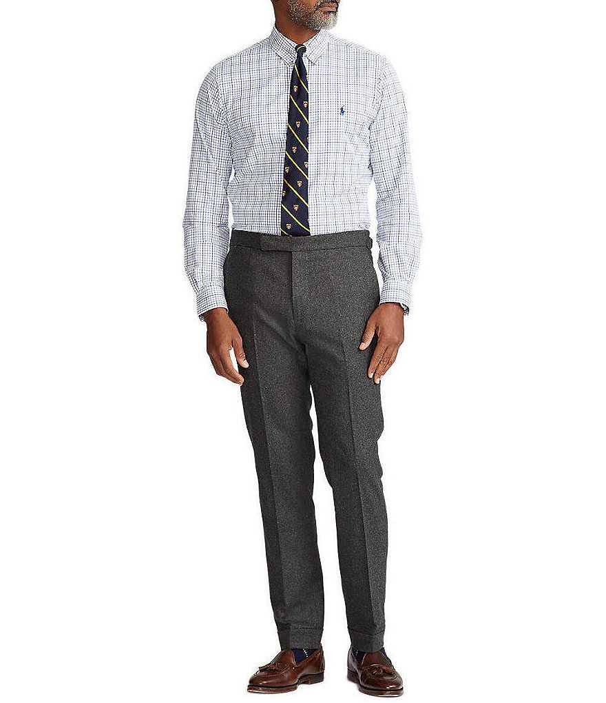 Polo Ralph Lauren Big & Tall Plaid Performance Stretch Multi-Color Long-Sleeve Woven Shirt