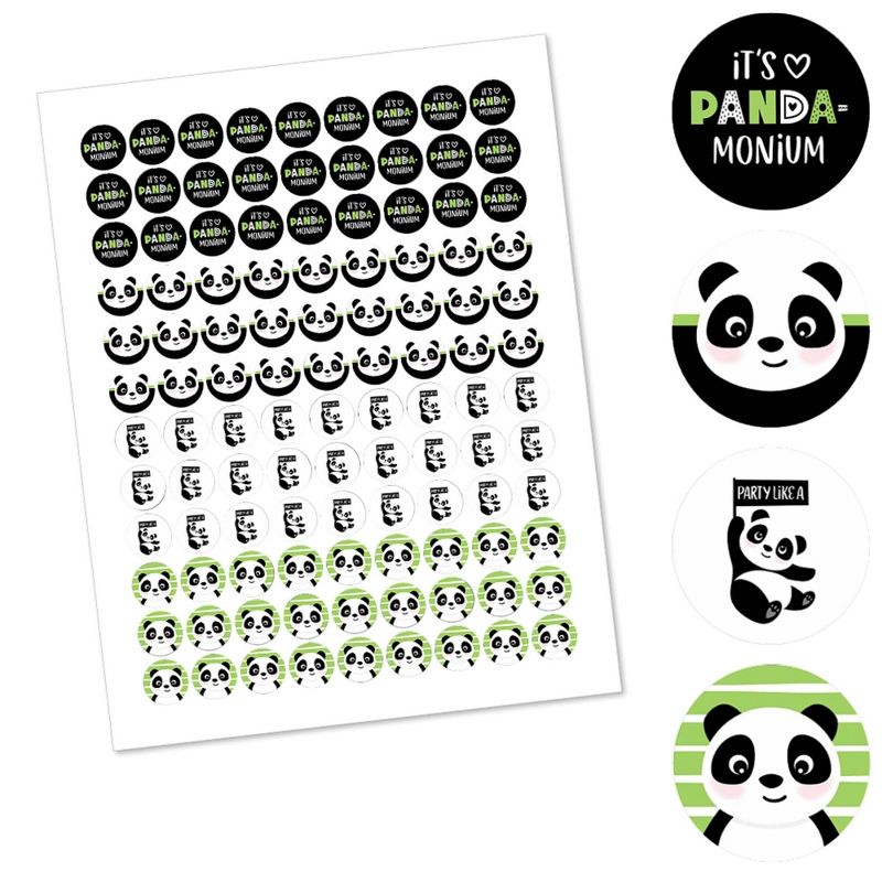 Big Dot of Happiness Party Like a Panda Bear - Baby Shower or Birthday Party Round Candy Sticker Favors - Labels Fit Hershey's Kisses (1 sheet of 108)