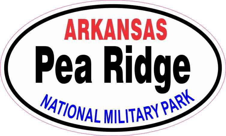 StickerTalk Oval Pea Ridge National Military Park Vinyl Sticker, 5 inches by 3 inches