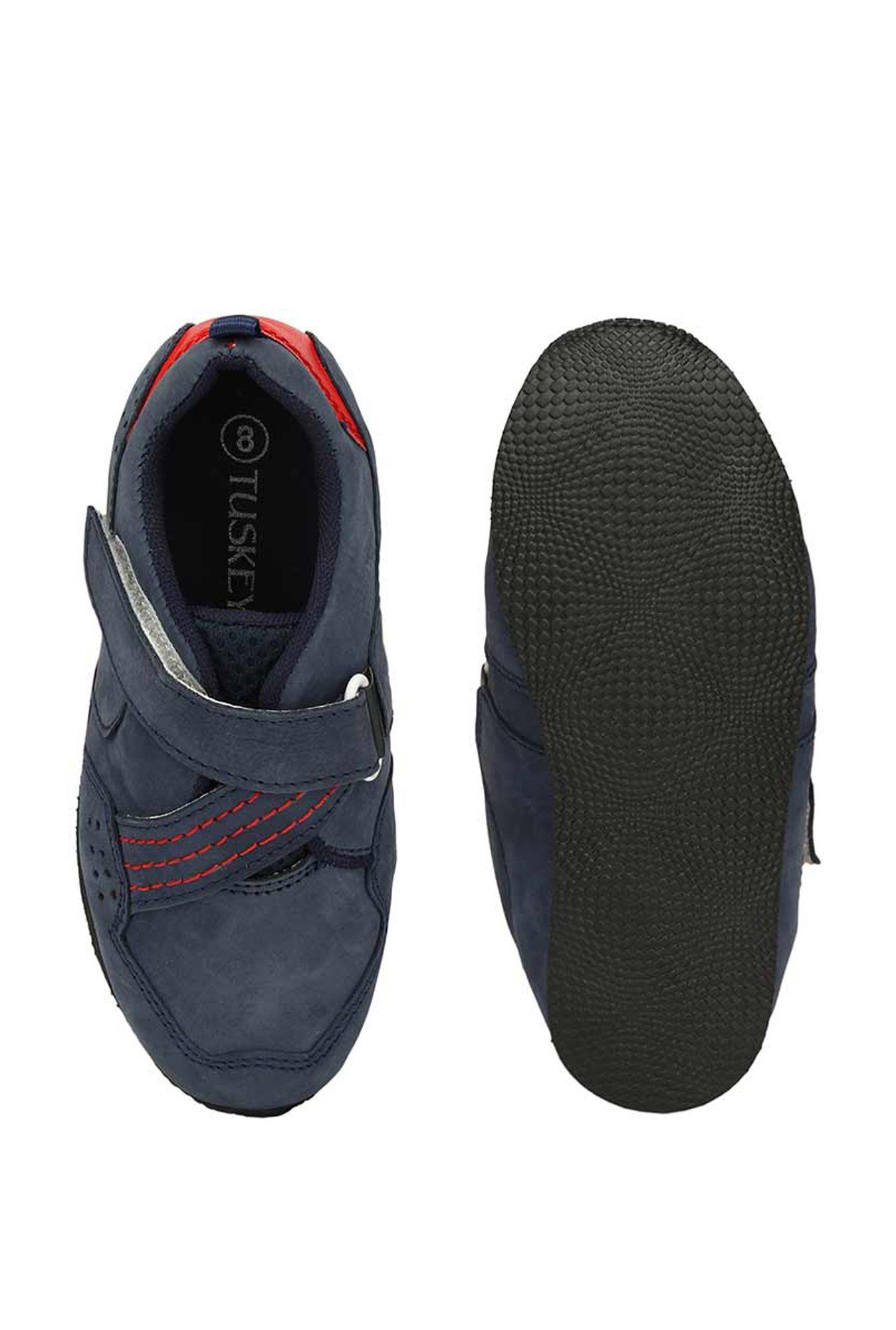 Tuskey Kids Blue Leather Sneakers