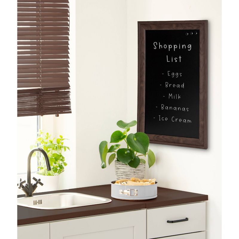 18.5" x 27.5" Bosc Chalkboard Walnut Brown - DesignOvation