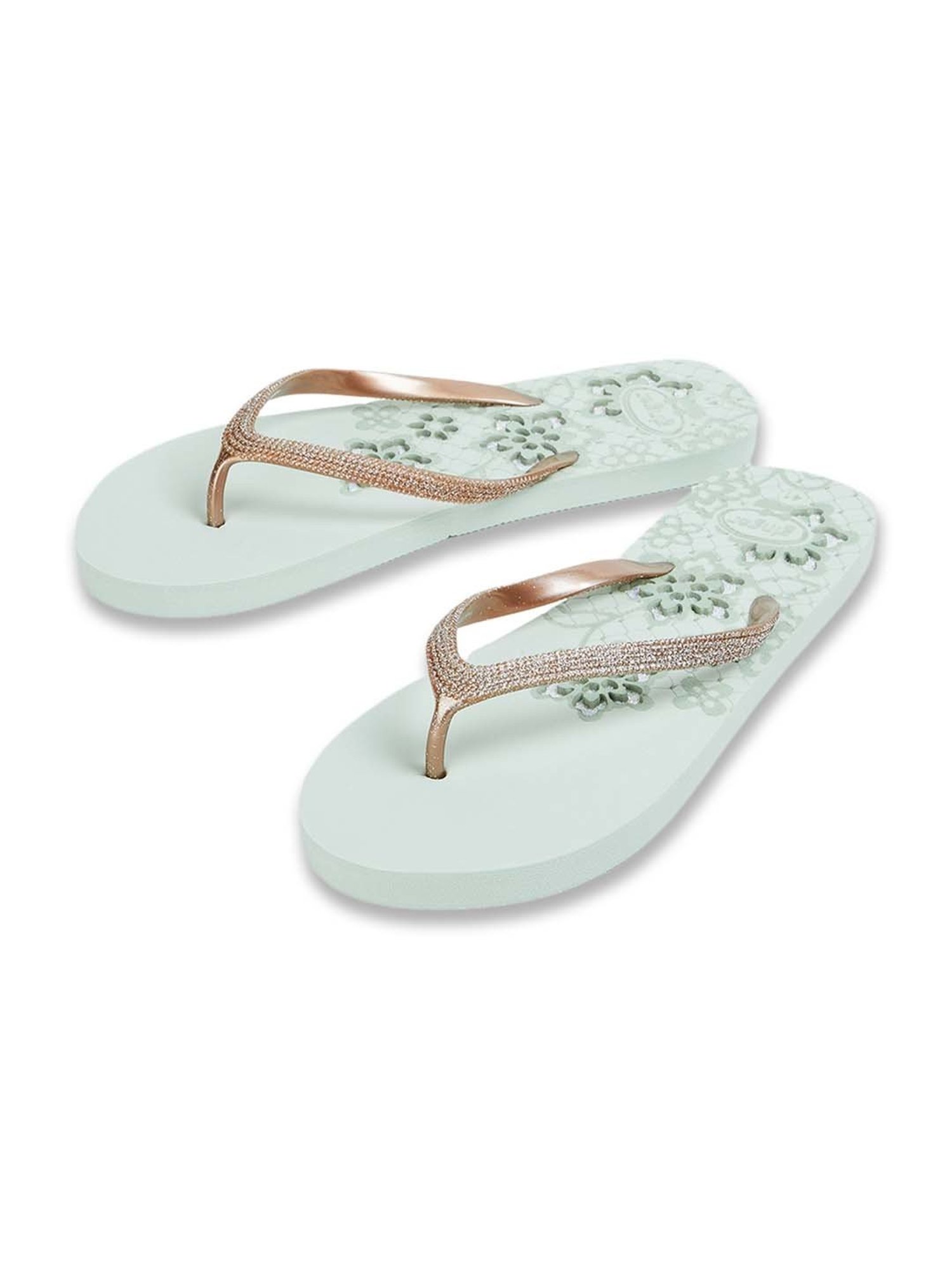 Floatz by Bata Women's  White Flip Flops