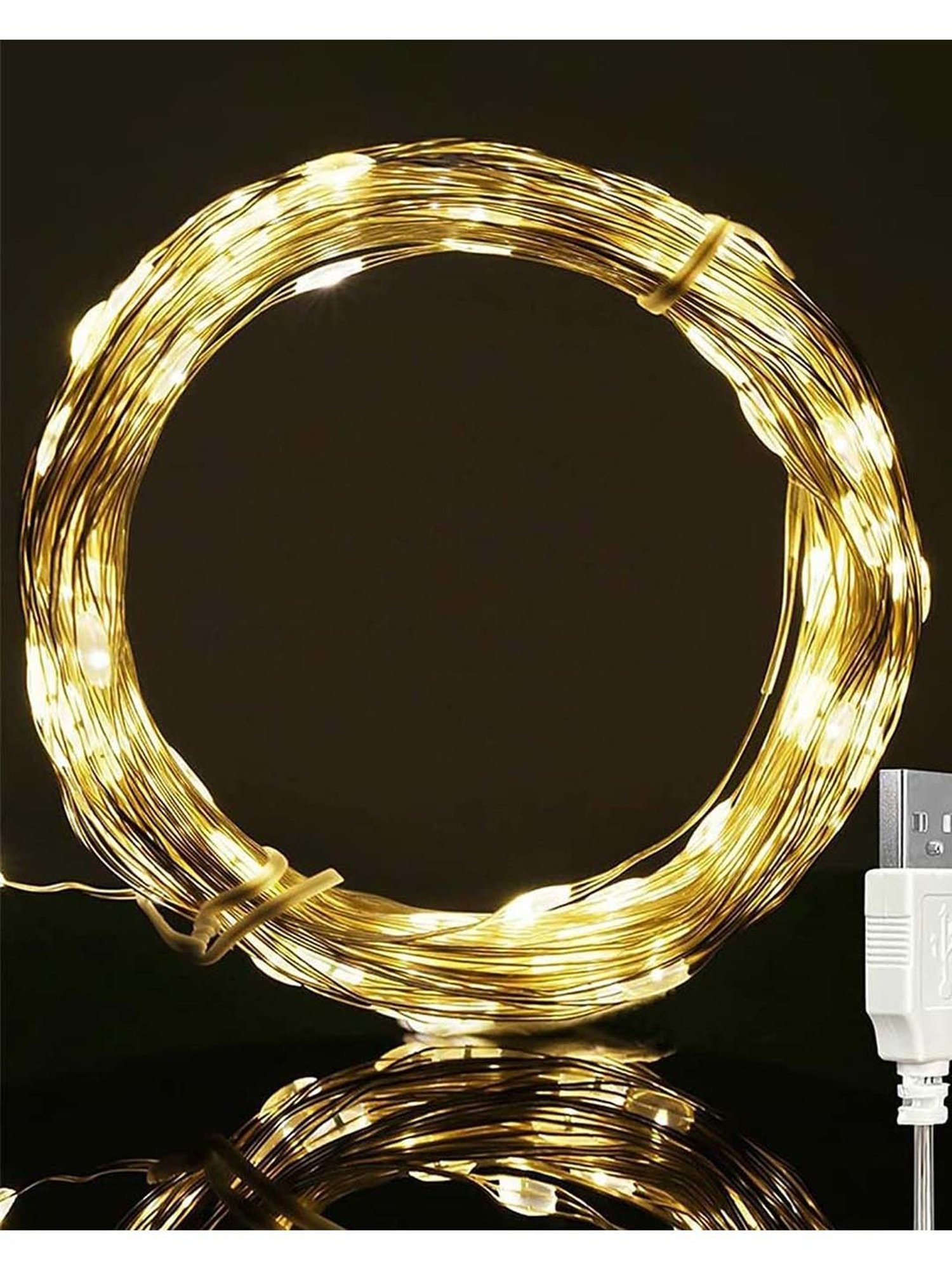 Homesake Yellow Copper 50-Led Fairy String Lights - Set of 4