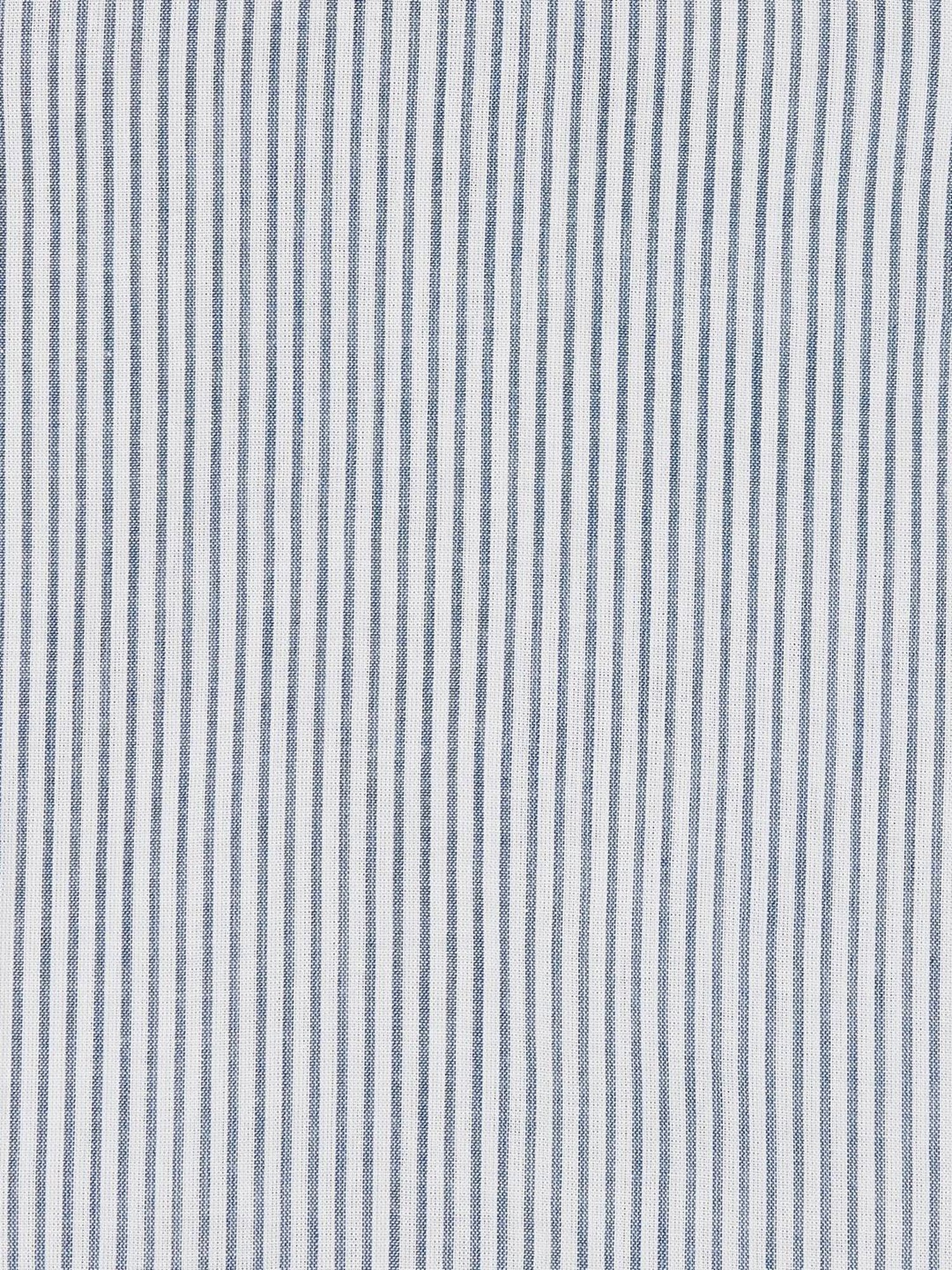 Lifestyle Blue Mandarin Full Sleeve Yarn Dyed Cotton Shirt