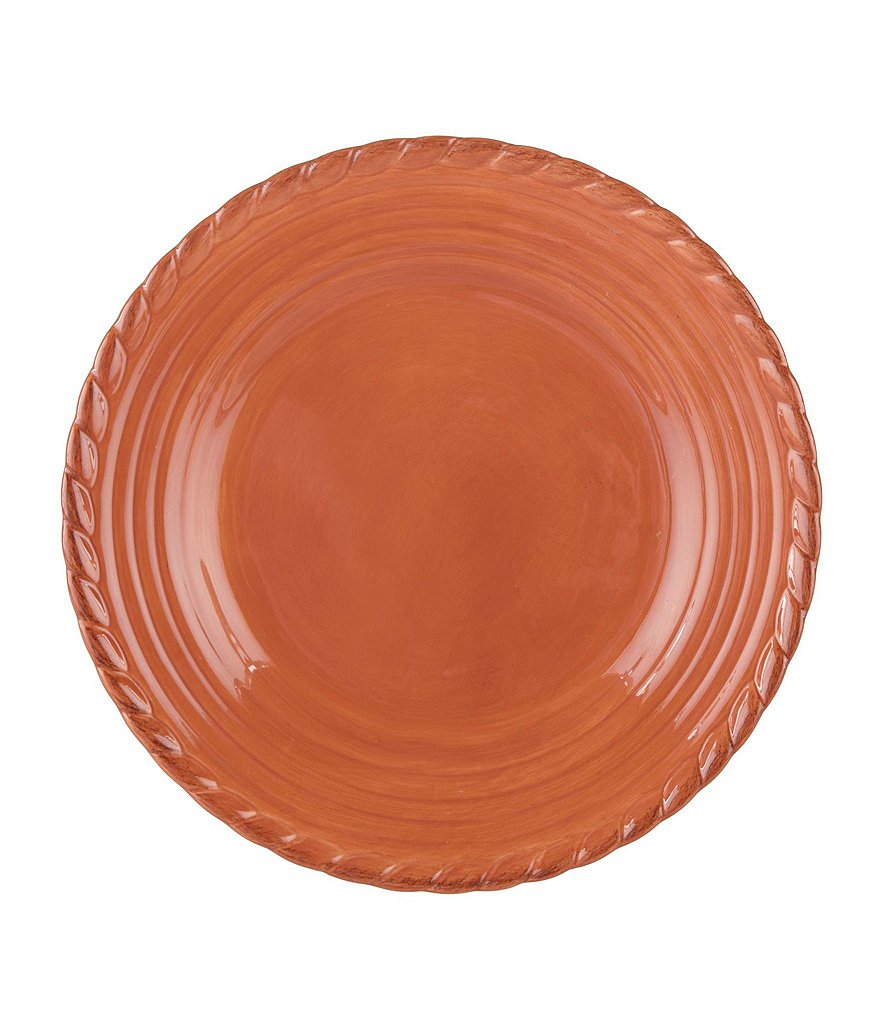Artimino Tuscan Countryside Rope-Edged Stoneware Dinner Plate