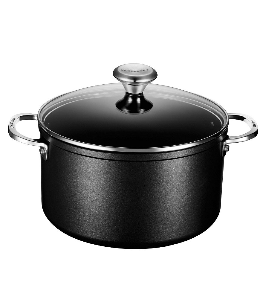 Le Creuset Toughened Nonstick Pro 6-1/3 QT Stockpot with Glass Lid
