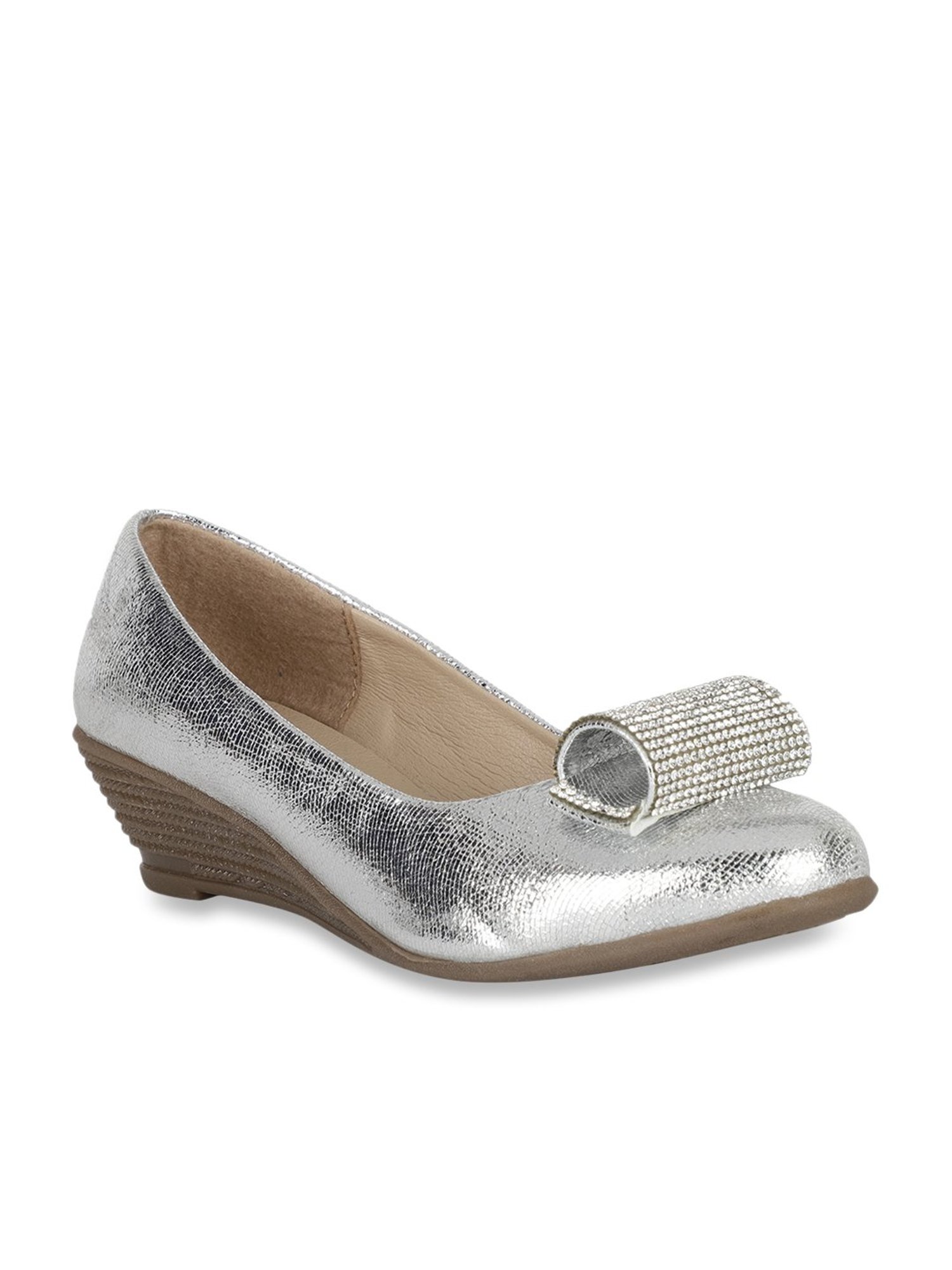 Beanz Kids Livia Silver Wedge Pumps