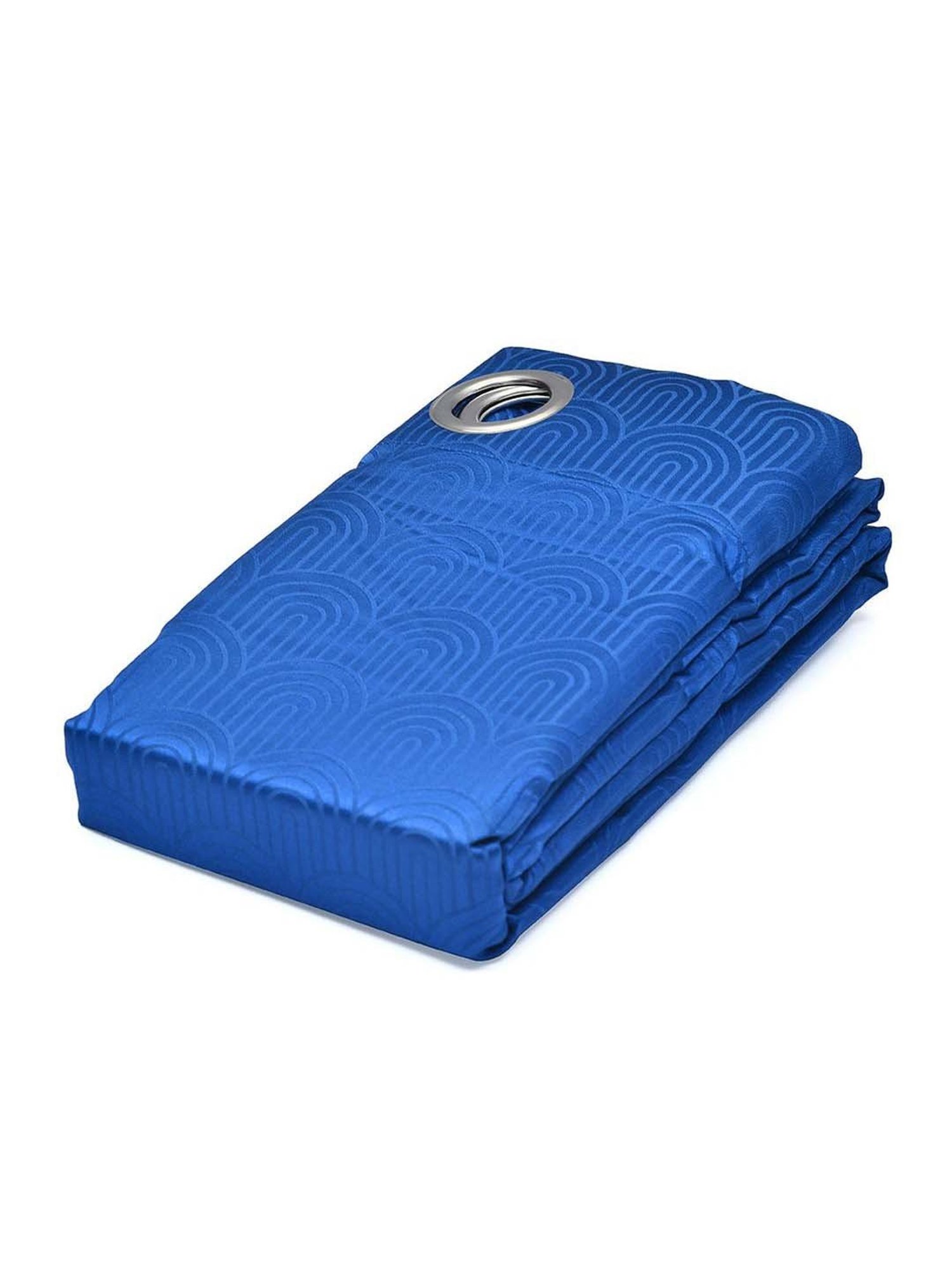 @home Veera Blue Polyester 5 Ft Window Curtain - Set of 2