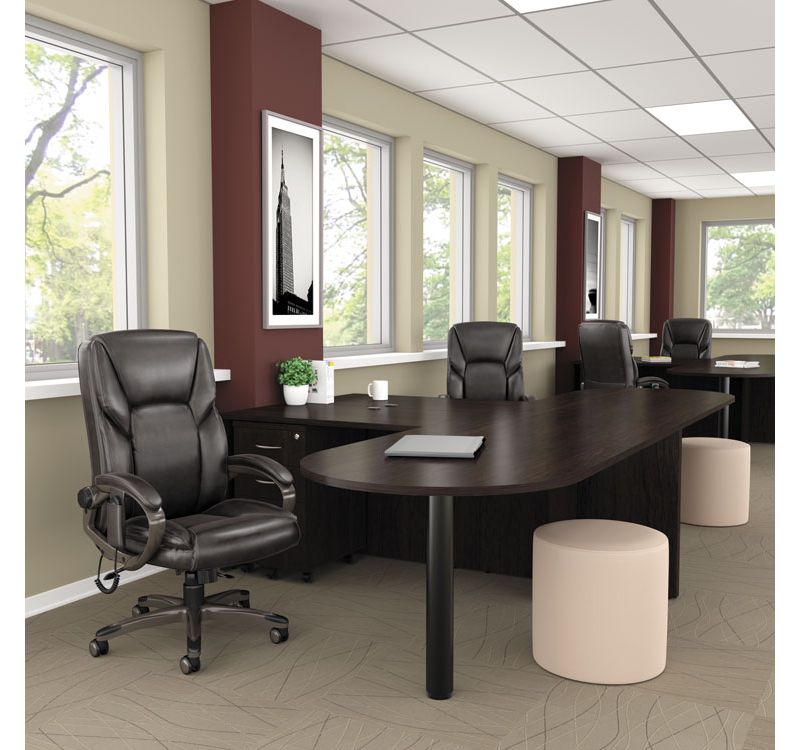 Alera Valencia Series Reversible Return/Bridge Shell, 42w x 23 5/8d, Espresso VA354224ES