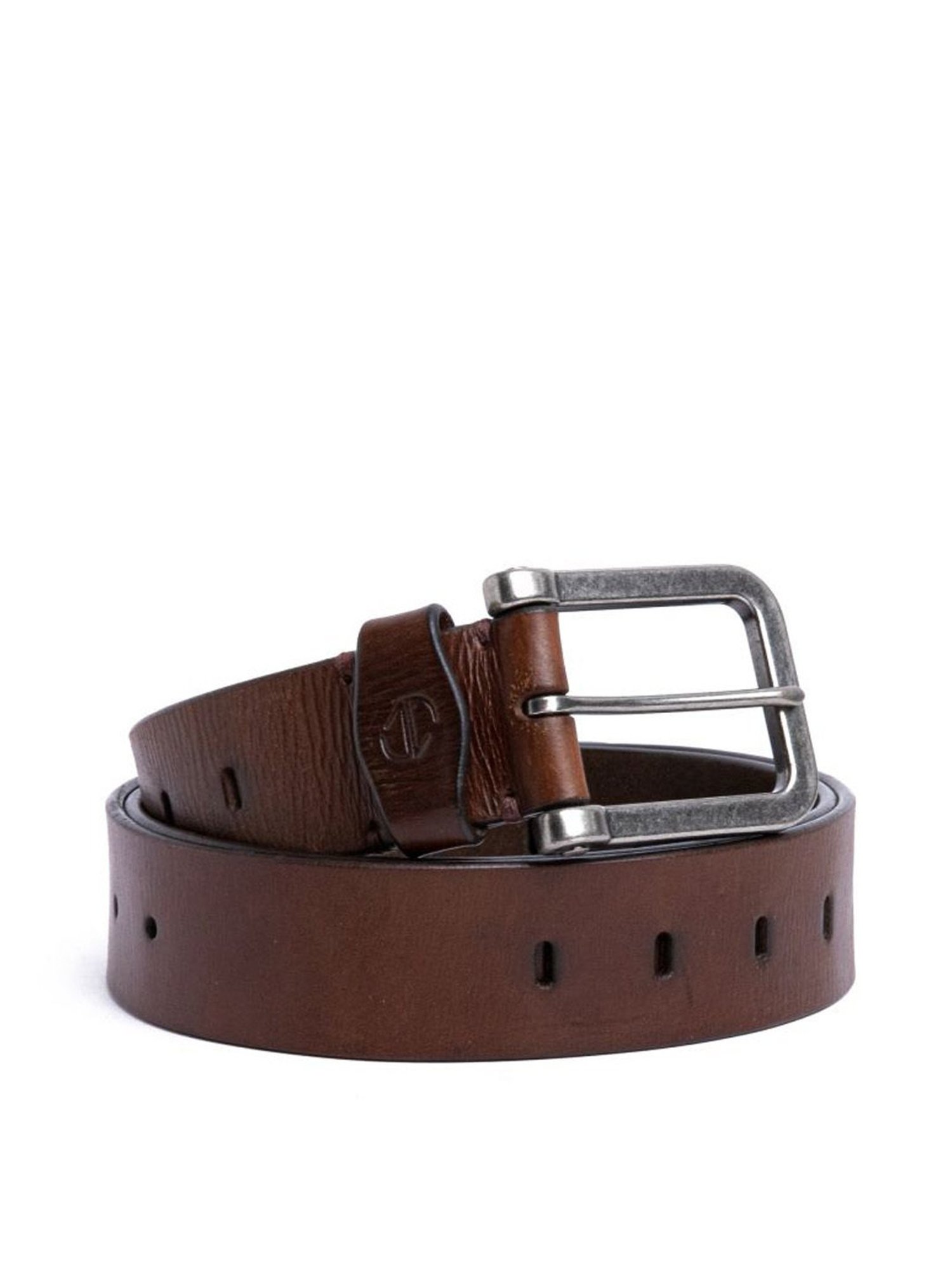 James Aston Alarico Elite Brown Leather Solid Waist Belt