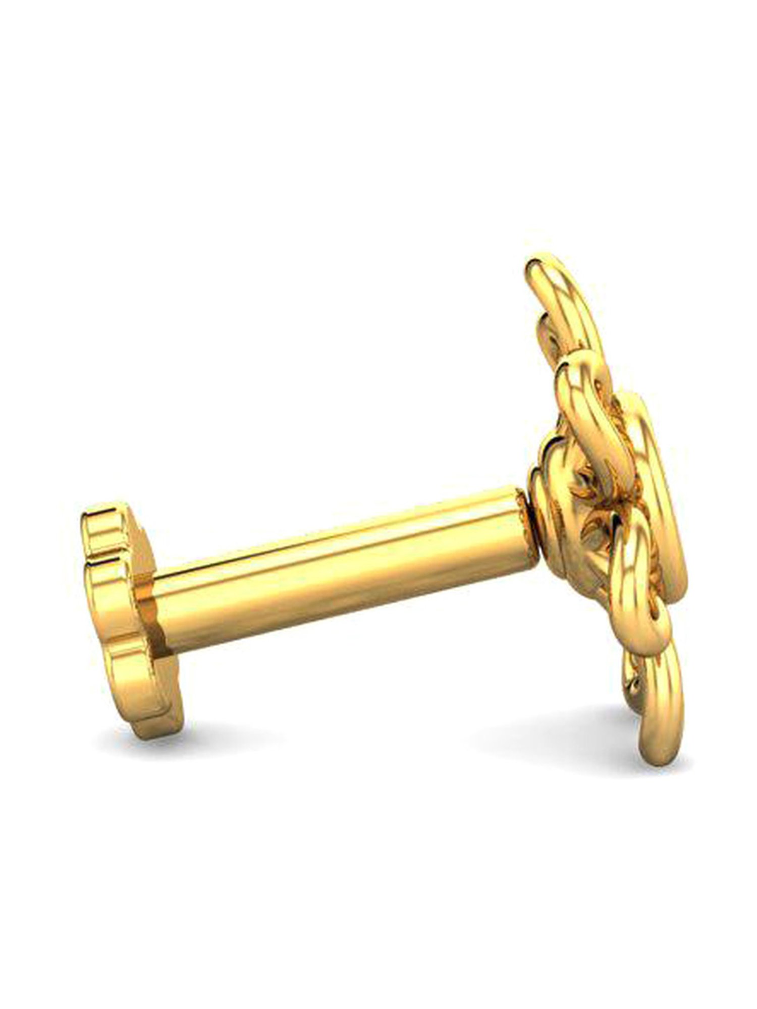 Candere by Kalyan Jewellers 18k Yellow Gold & Diamond Daisy Changeable Nosepin for Women