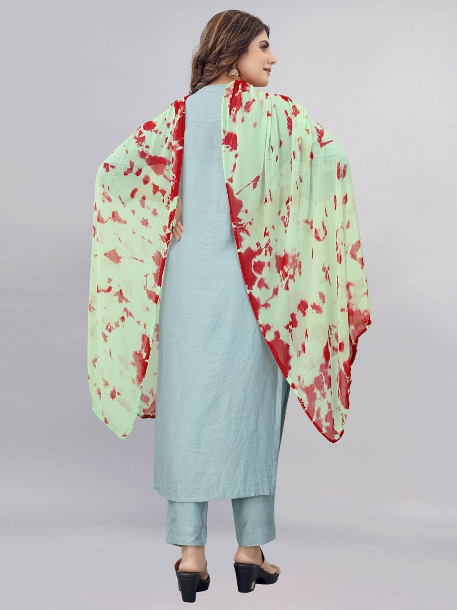 APNISHA Green Printed Dupatta