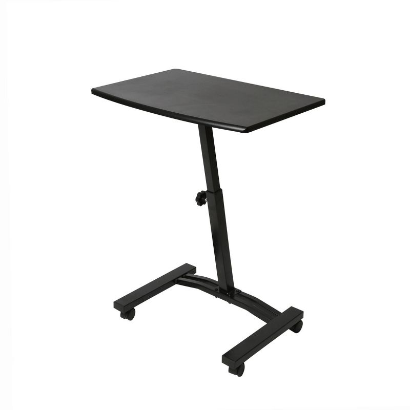 Airlift Mobile Adjustable Height Solid Top Laptop Desk Cart Black - Seville Classics