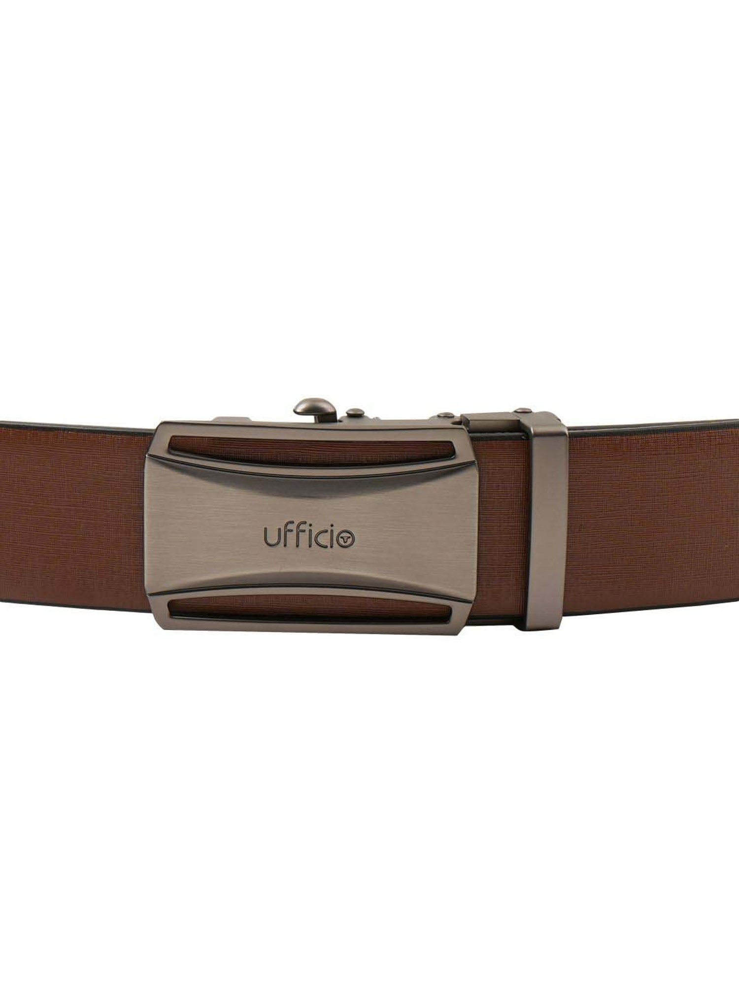 BULCHEE Tan & Black Leather Reversible Belt for Men