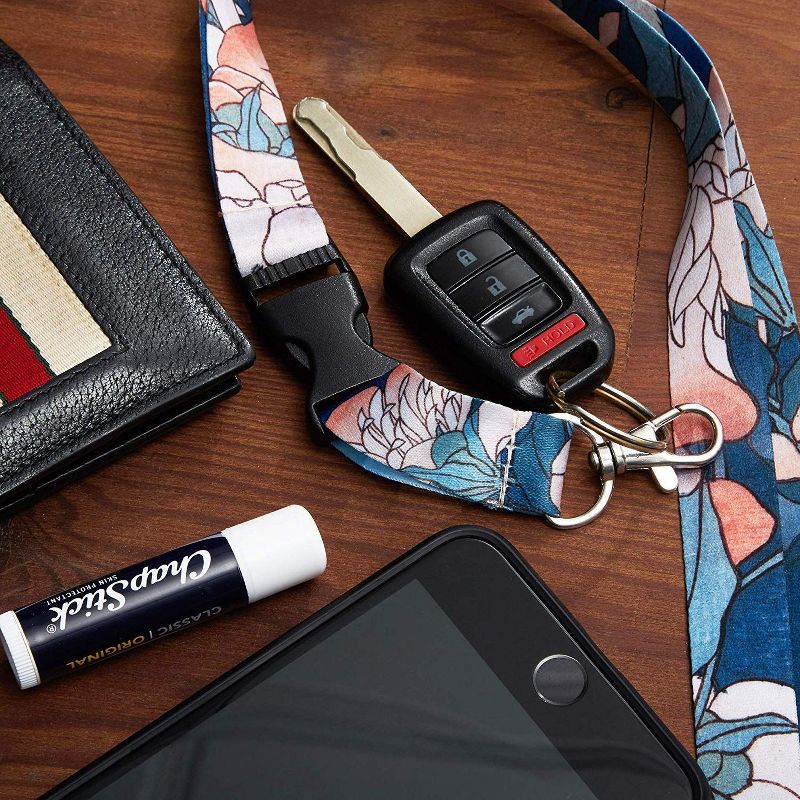 The Gifted Stationary 6 Pack Hokusai Print Neck Lanyard for Keys and ID Badges, 3 Designs (22.5 In)