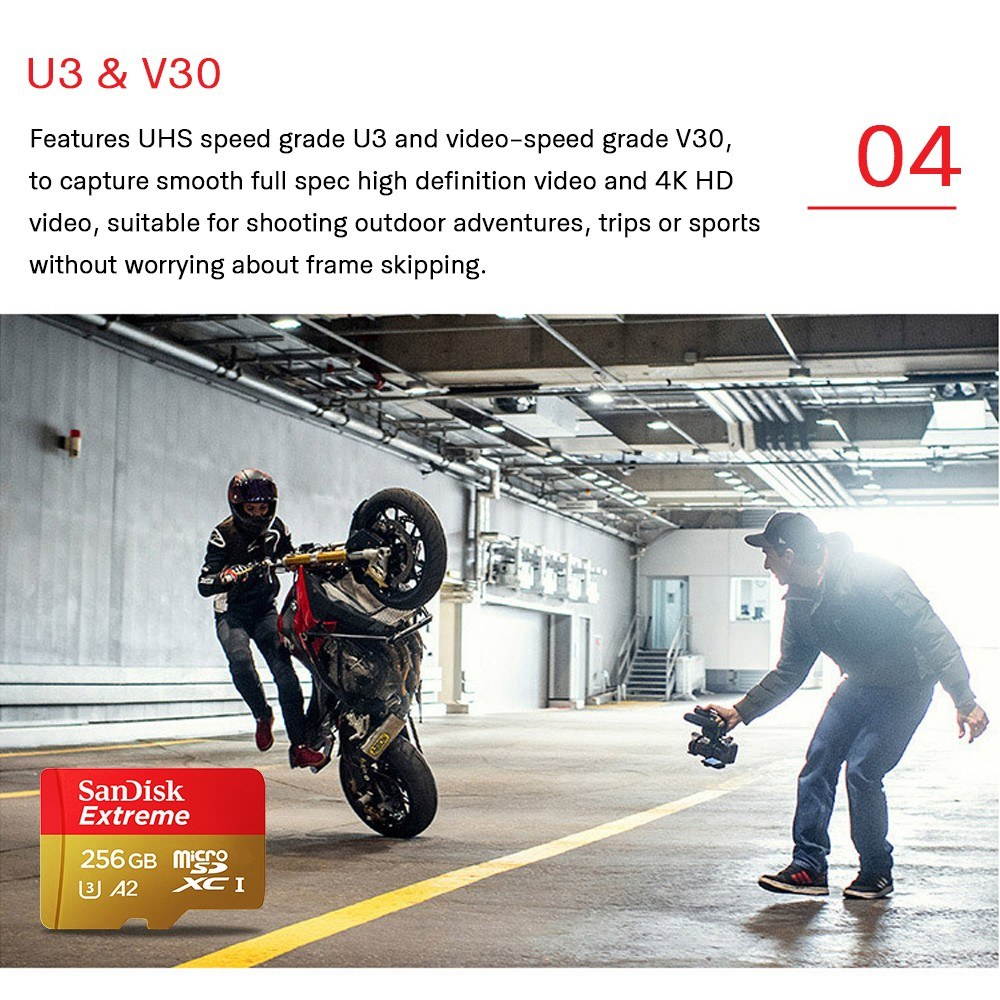 Genuine Original SanDisk Extreme MicroSD Card SQXNE 32G/128GB/256GB 100M A1 TF Card U3 C10 A1 V30 4K Memory Card Super Fast Speed 100MB/s Read 60MB/s Write