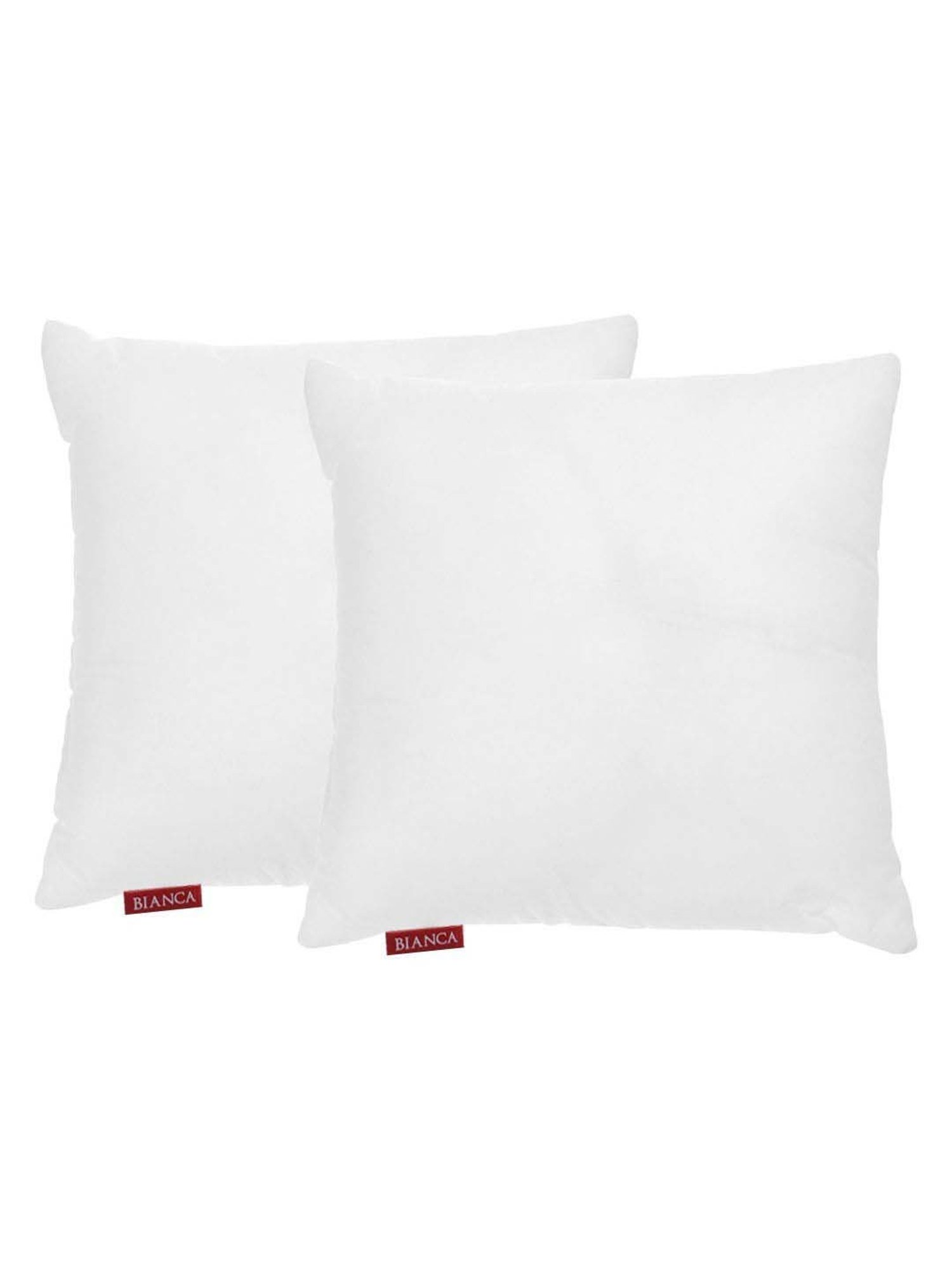 BIANCA Fluffy Micro-Fiber Cushion Insert-Filler -2pc 14 X 14 (allergy guard) solid-white