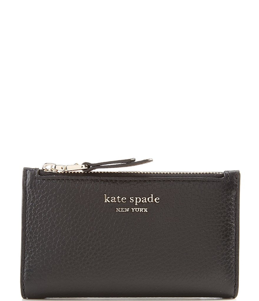kate spade new york Roulette Pebble Leather Small Slim Bi-Fold Wallet