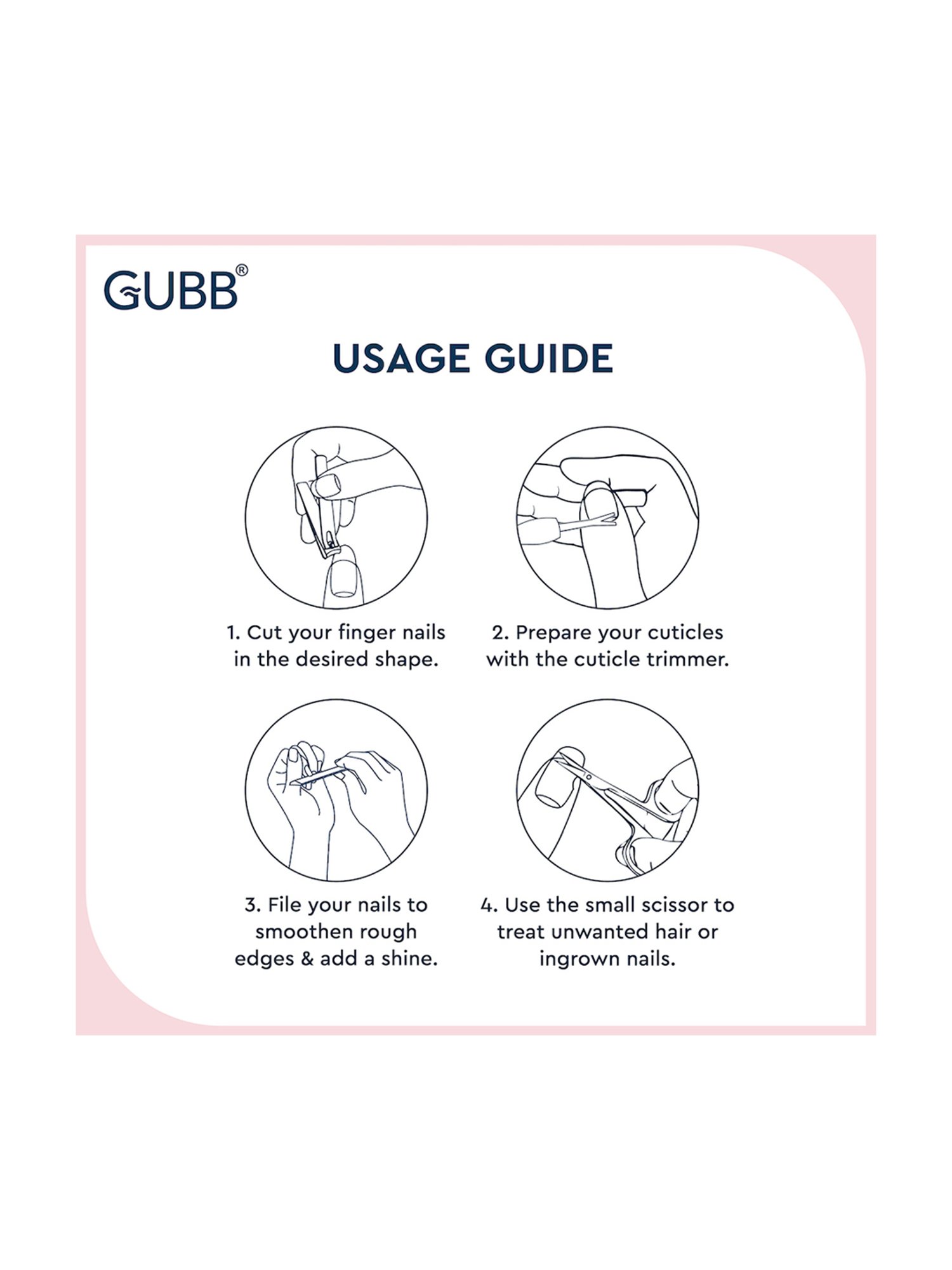 Gubb Multi Color Manicure Kit With Organizer Bag