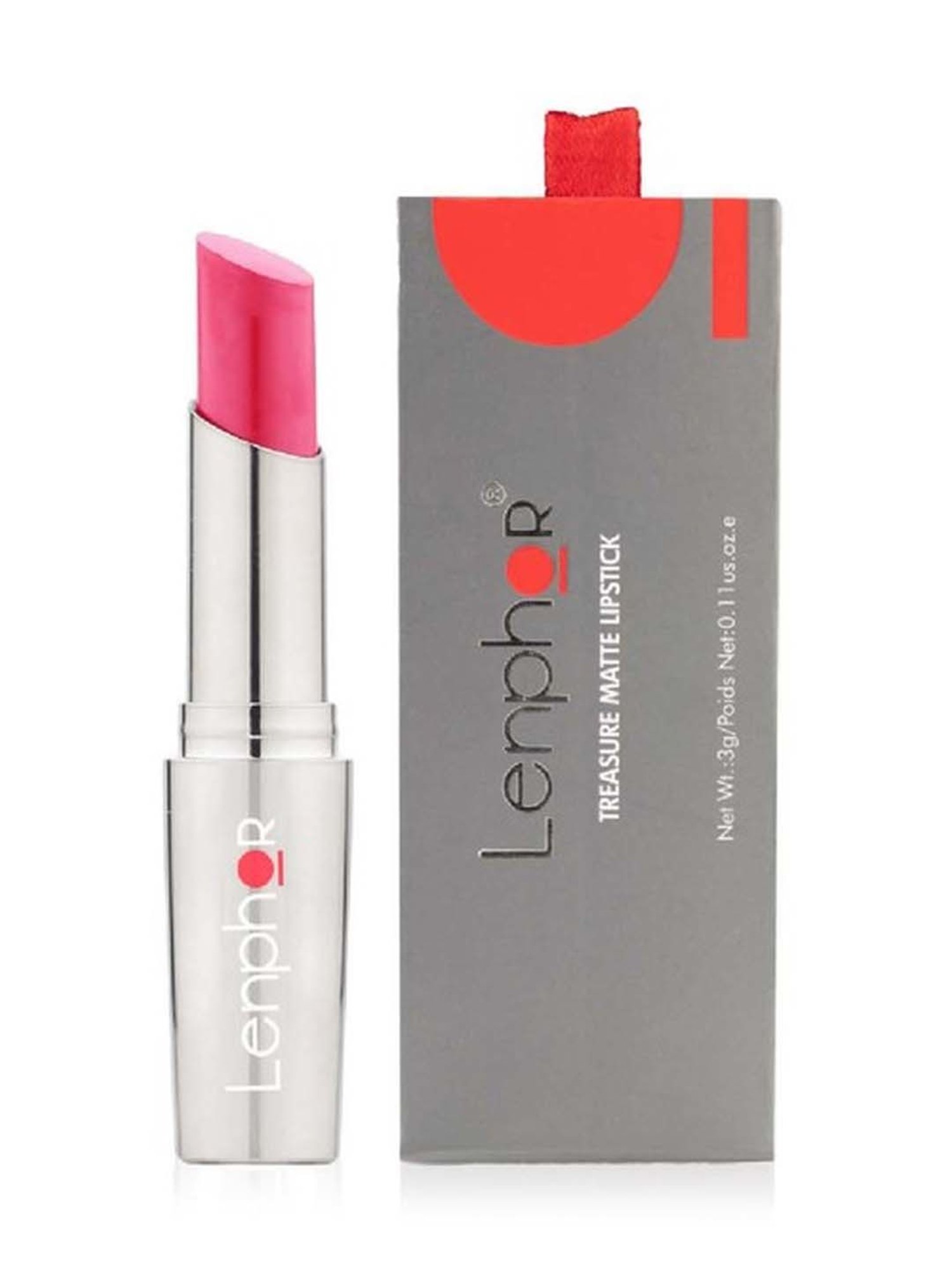 Lenphor Treasure Matte Lipstick Pink Romance 011 - 3 gm