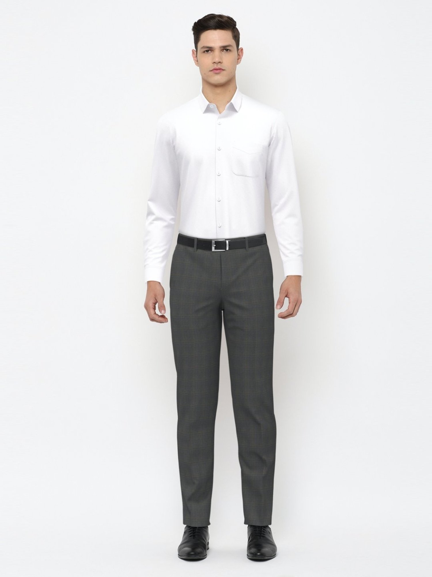 Peter England White Regular Fit Shirt