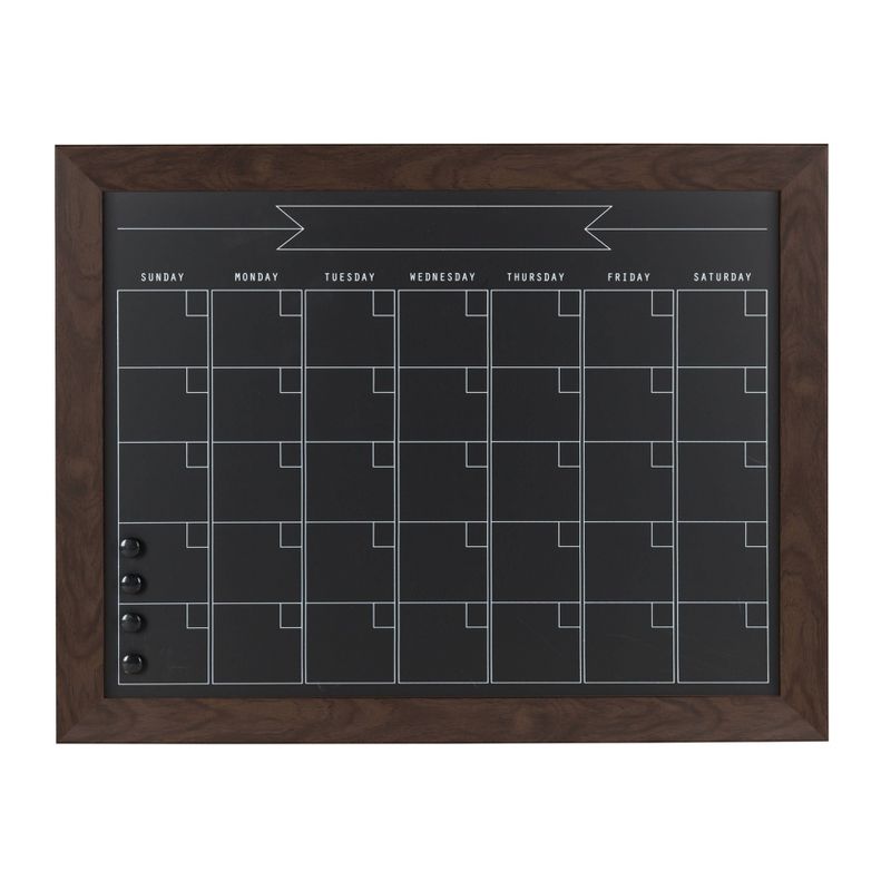 26" x 32" Sumpter Wood Framed Wall Organizer Rustic Brown - Kate and Laurel