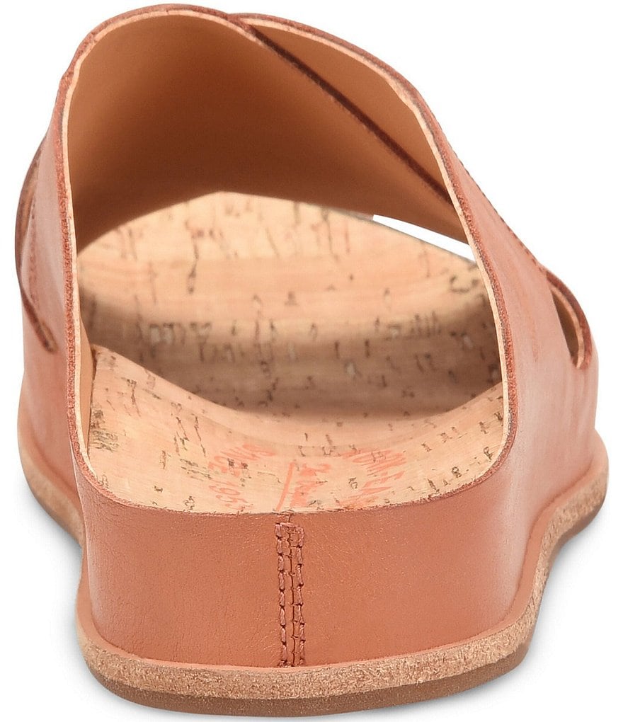 Kork-Ease Tutsi Cross Band Leather Slide Sandals