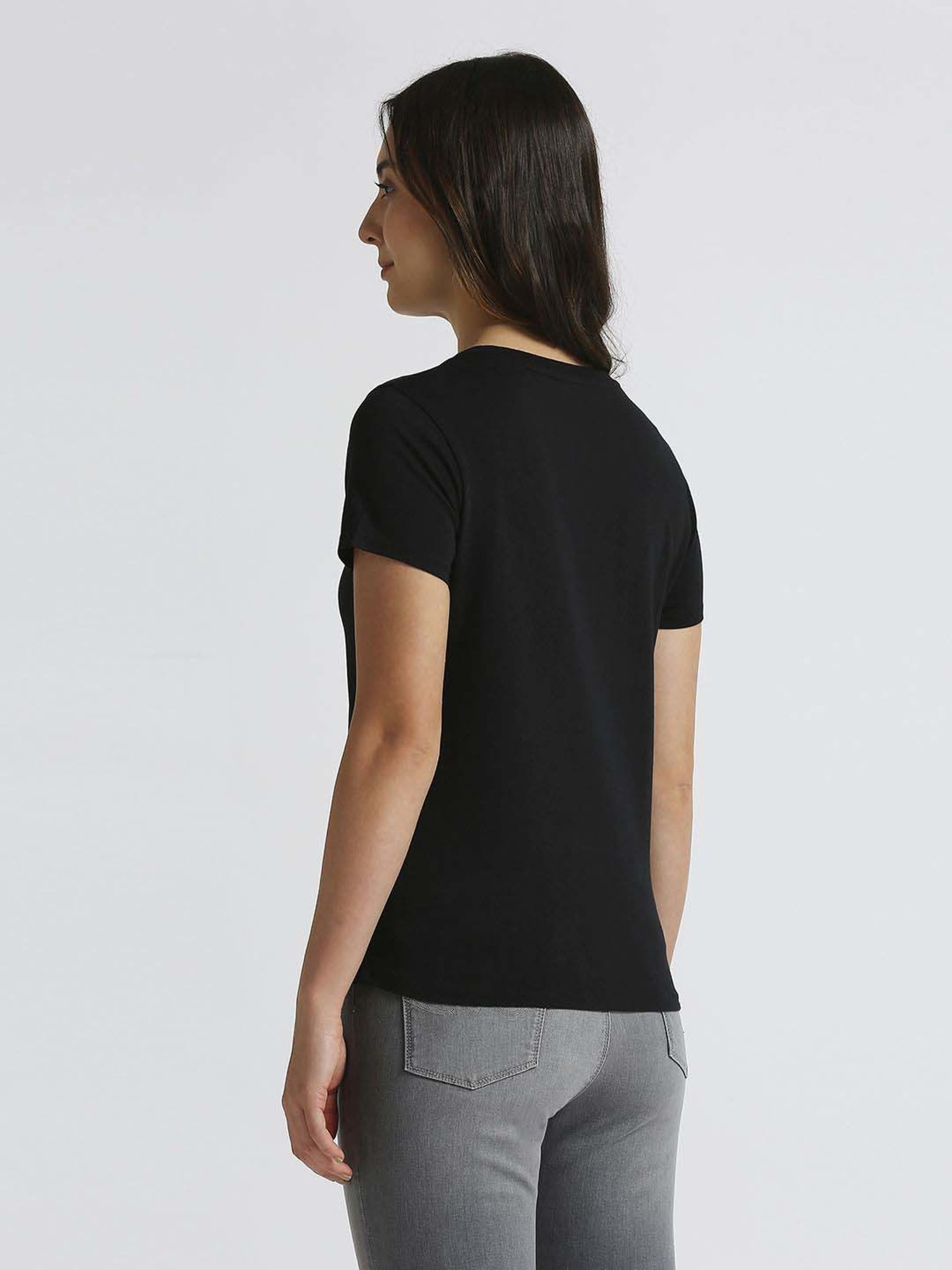 Pepe Jeans Black Cotton Printed T-Shirt