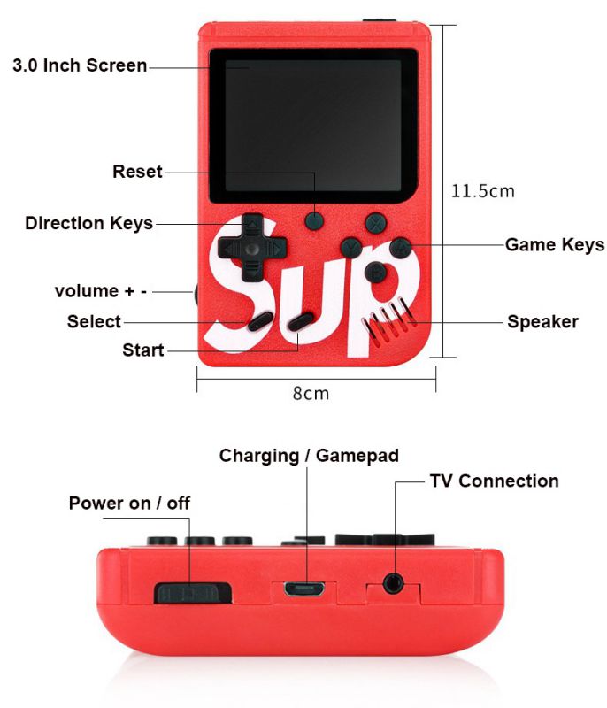 Pocket Child Game Console 2.8 Inch Mini Handheld Game Player 8 Bit Retro Consoles LCD Video Gaming Console For Kid Children Gift