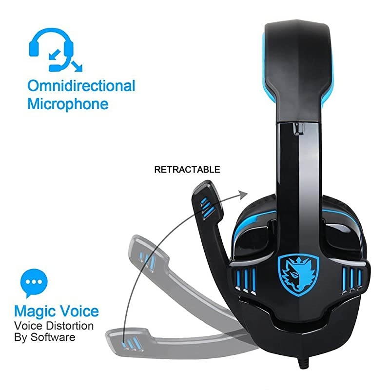 Stereo Gaming Headphone  SA708GT PS4 Gaming Headphone with Microphone Blue