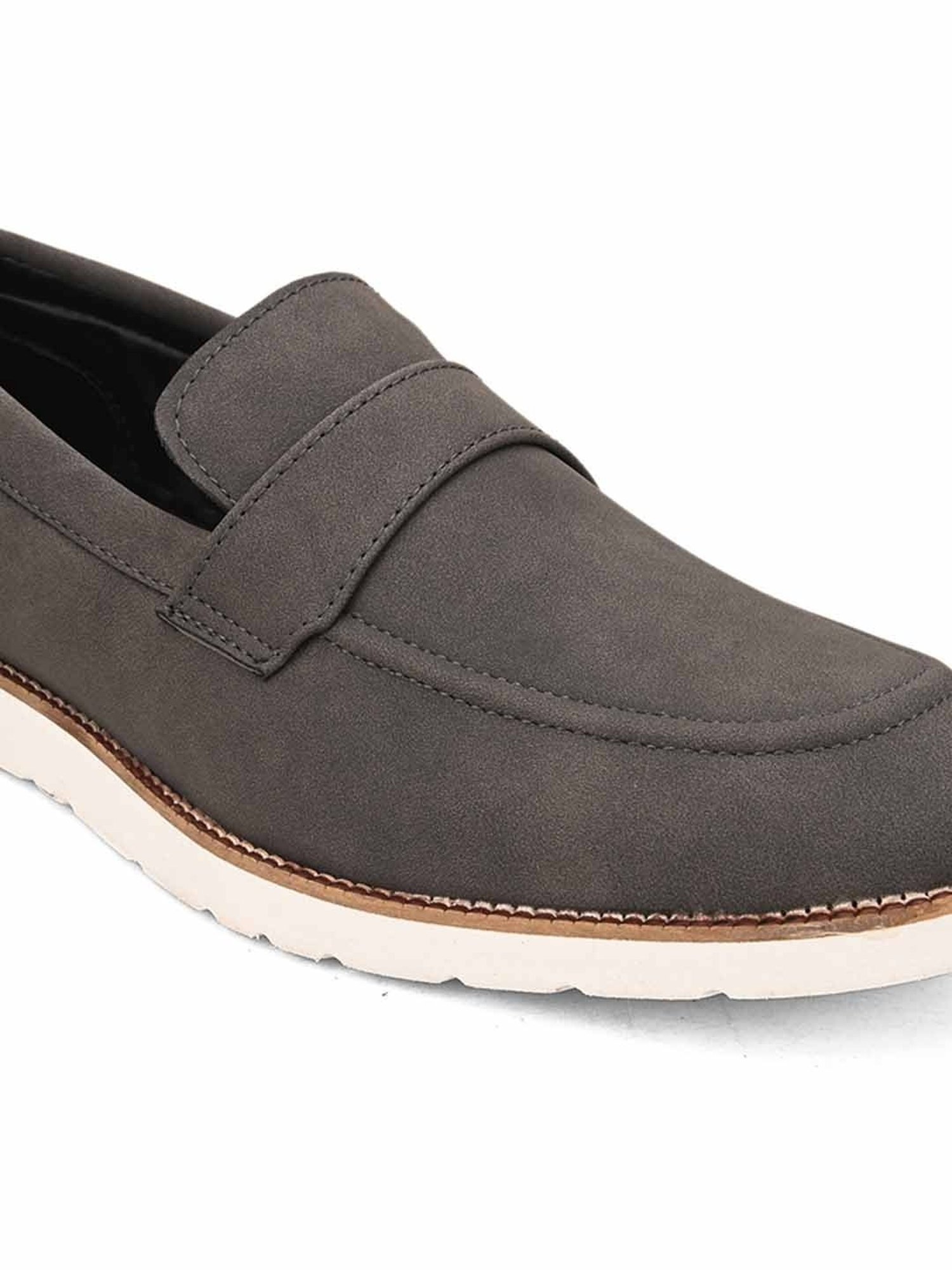 Hydes N Hues Men's Grey Casual Loafers