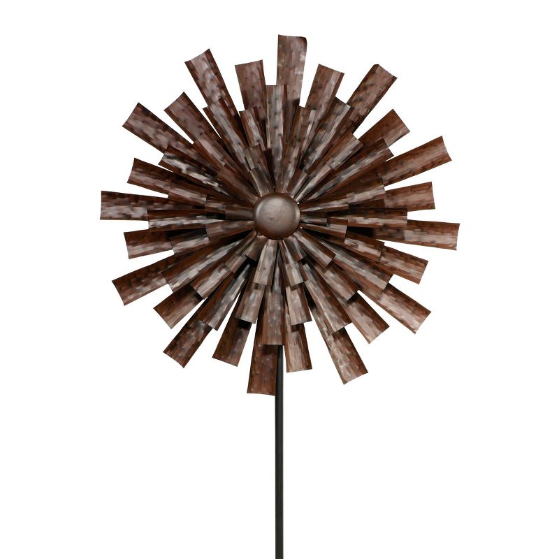 Alpine Floral Kinetic Wind Spinner Stake Bronze