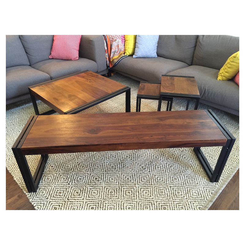 Reclaimed Solid Sheesham Wood Coffee Table Natural - Timbergirl