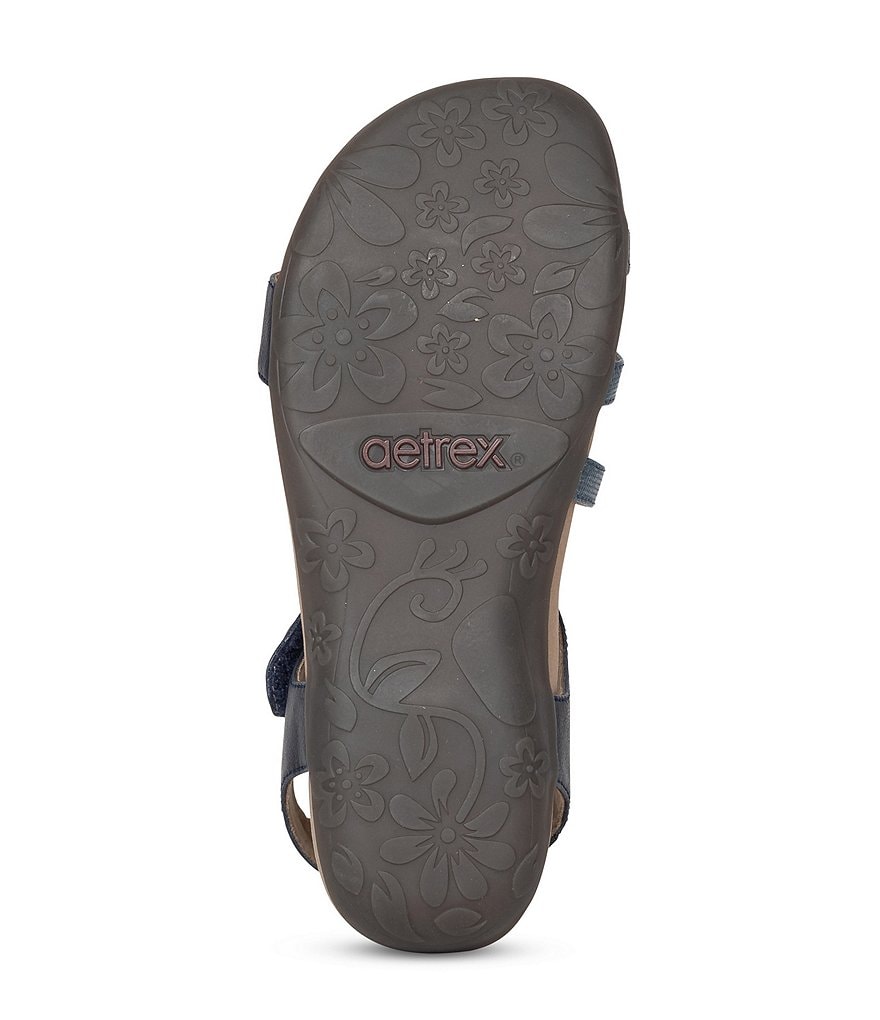 Aetrex Jess Colorblock Strappy Banded Wedge Sandals