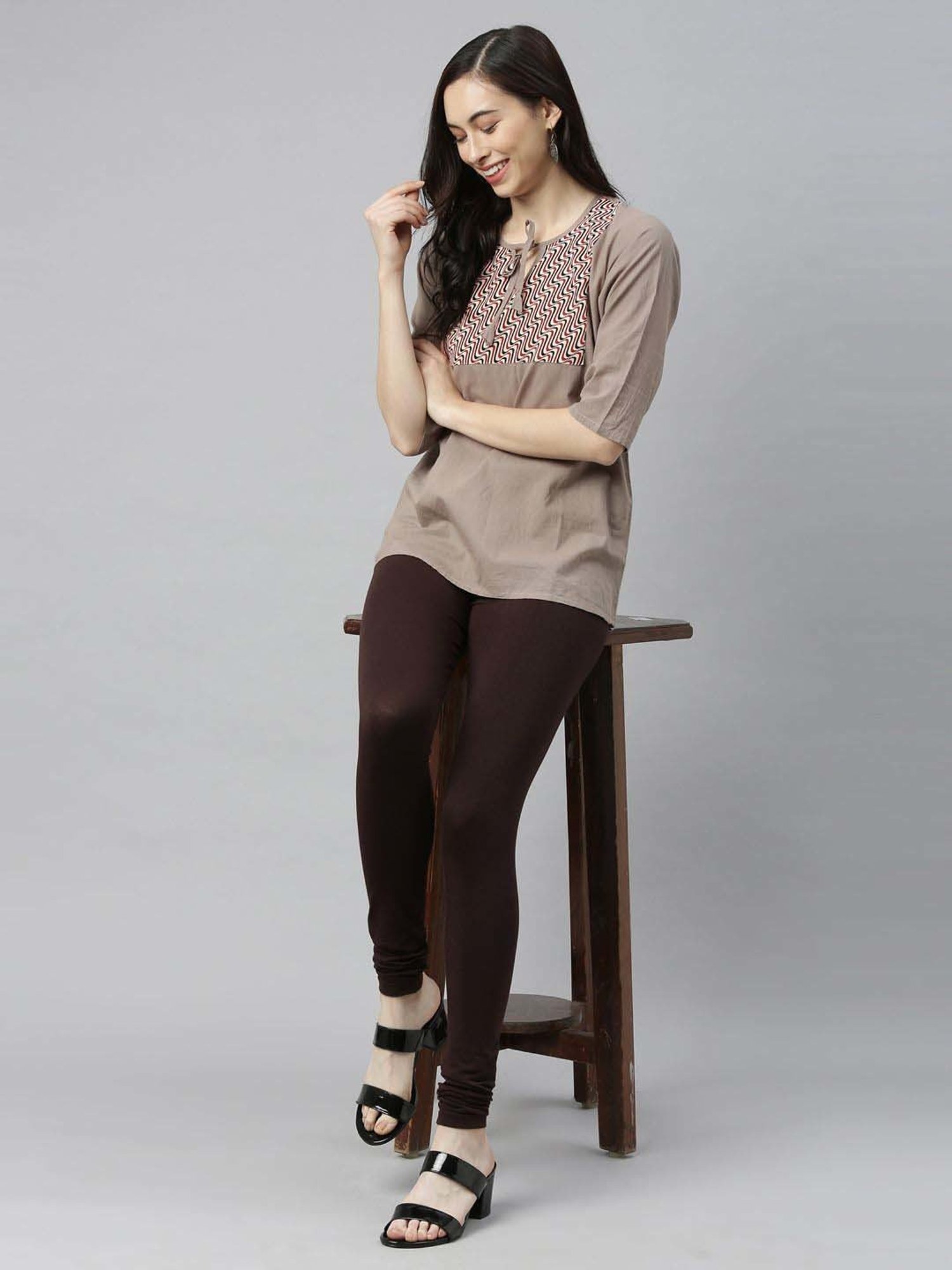 JCSS Coffee Brown Cotton Leggings
