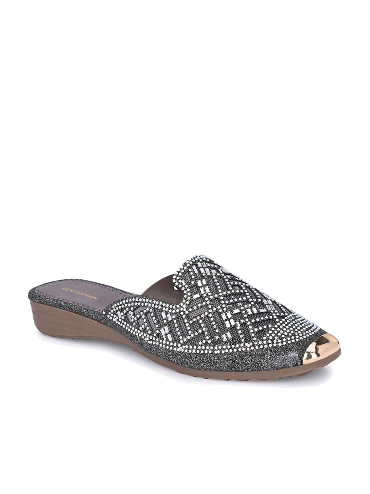 Clog London Women's Grey Mule Shoes