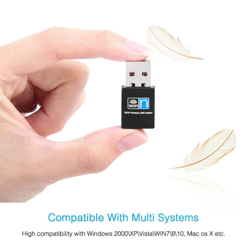 300Mbps USB WiFi Adapter 2.4Ghz 802.11 b/g/n Network Card High Speed USB2.0 Wireless Wifi Adapter for PC Computer