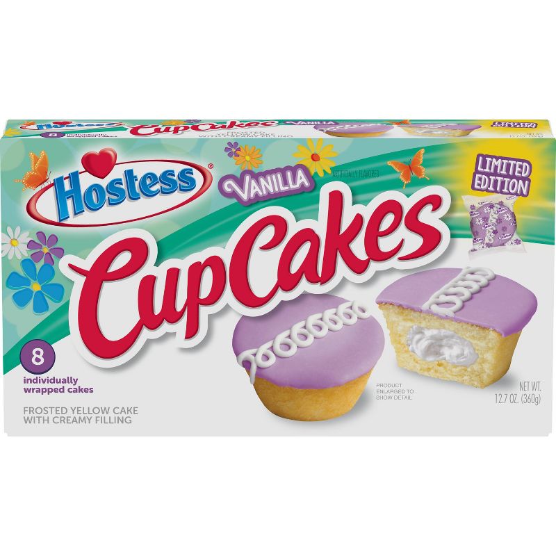 Hostess Spring Vanilla Cupcakes - 12.7oz/8ct