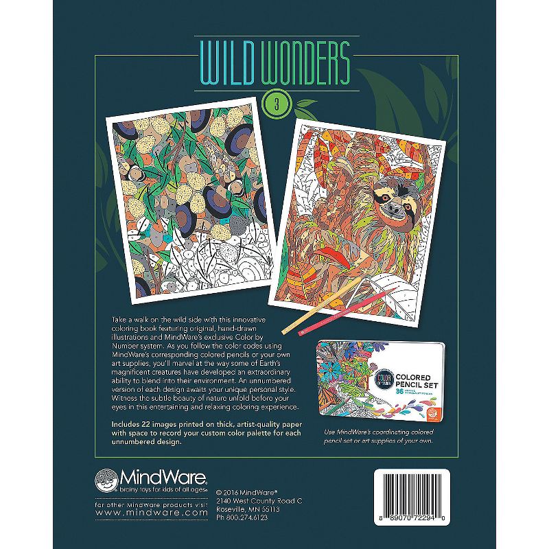 MindWare Wild Wonders Color By Number: Book 3 - Coloring Books