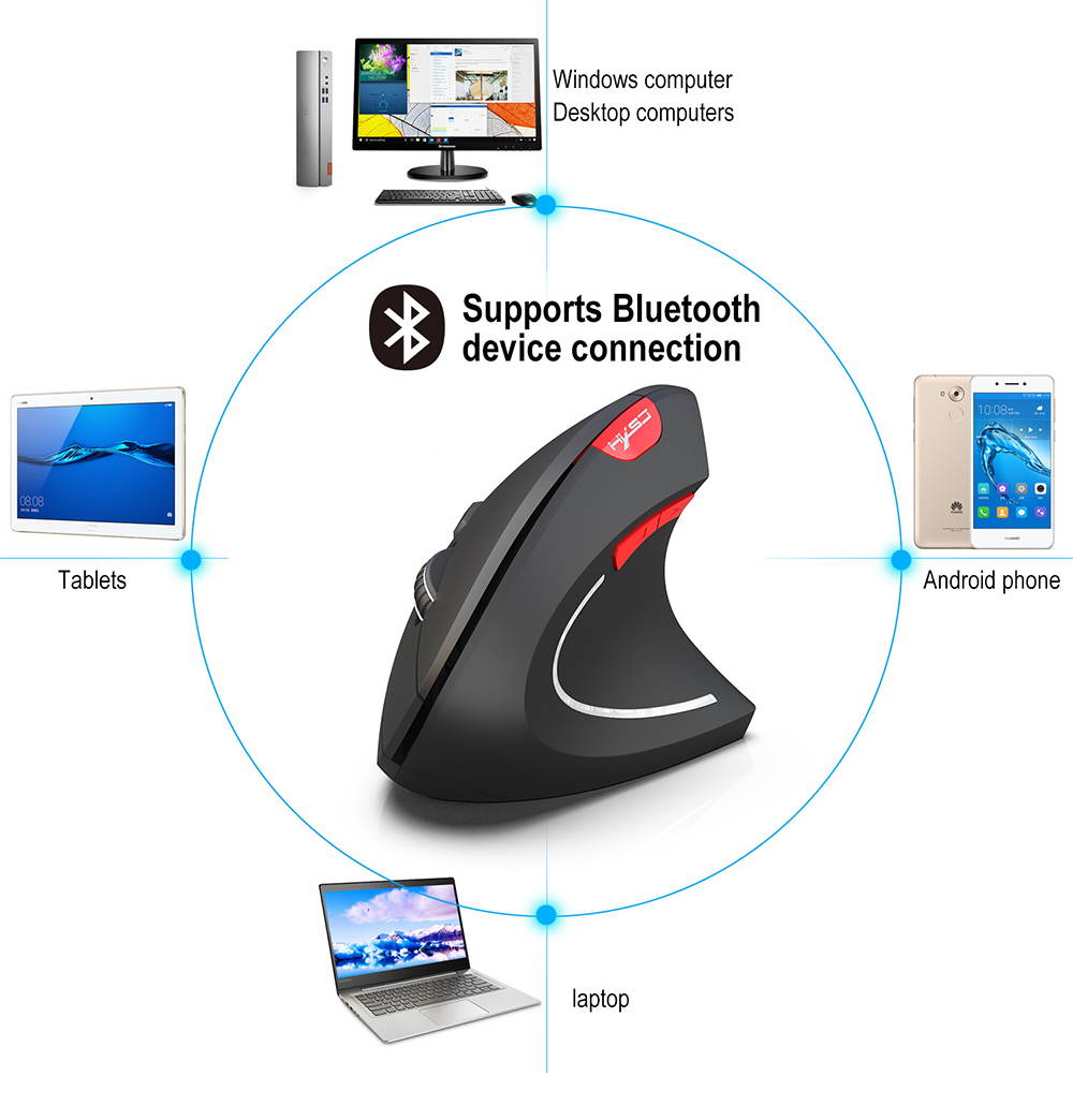 Vertical mouse 2.4G Wireless Mouse Optical Bluetooth 3.0 Ergonomic Mouse  Wireless Mouse 6 Buttons 2400 DPI Mouse For PC Laptop Gamer