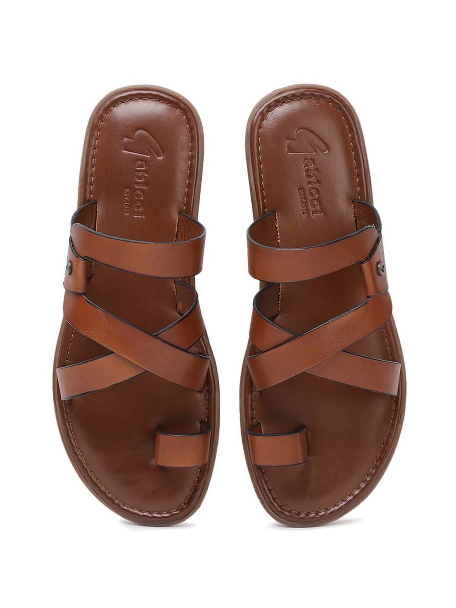 Gabicci Men's Tan Toe Ring Sandals