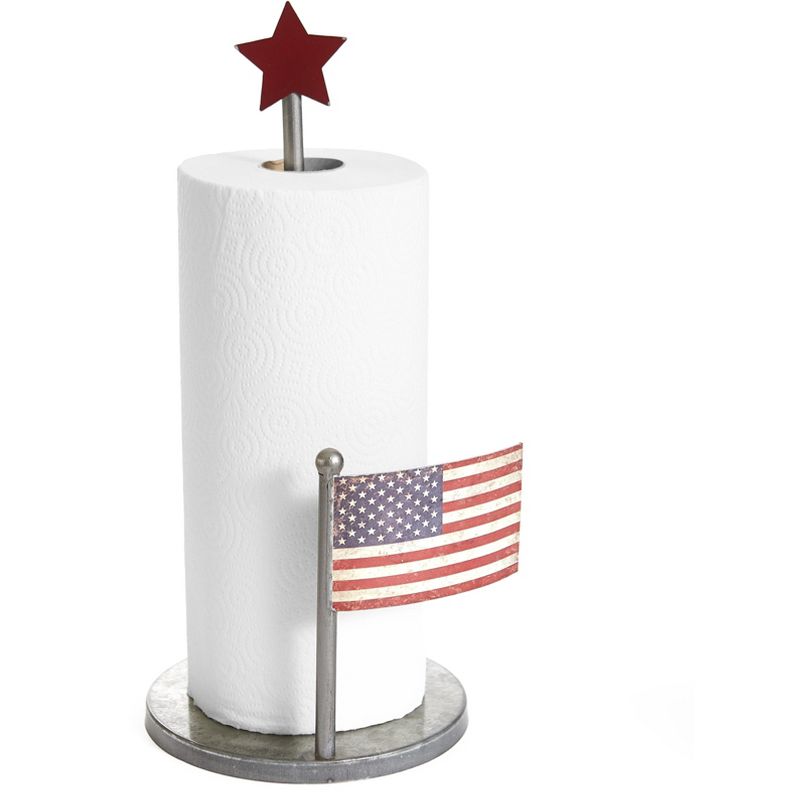 Home Basics  Easy Tear Bamboo Paper Towel Holder with Weighted Base, Natural