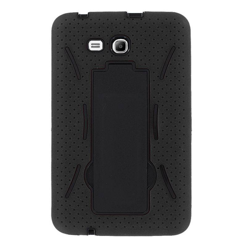 KIQ Heavy Duty Hybrid Case, Dual layer Protection Tablet Cover Kickstand Built-in cut-outs for camera and charging ports For Samsung Galaxy Tab E 7.0 Lite, Galaxy Tab 3 7.0 Lite (Hot Pink)