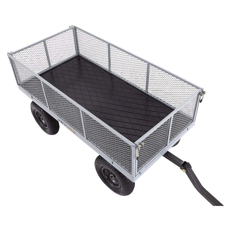 Gorilla Carts Heavy Duty Steel Utility Cart with Removable Sides and Pneumatic Tires Capacity