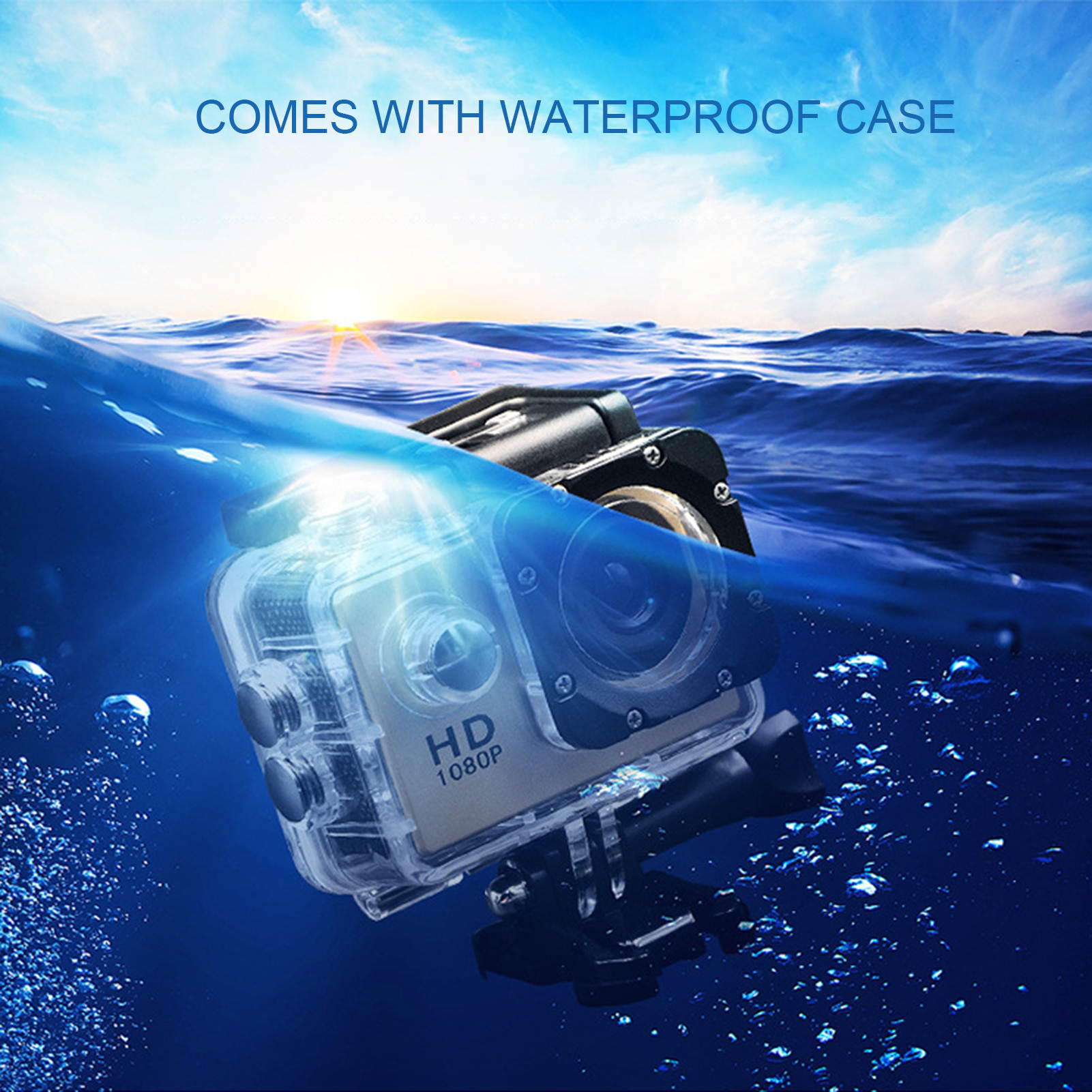 Camera HD Display Multifunctional 2.0-inch Underwater Waterproof Video Recorder for Sports Diving