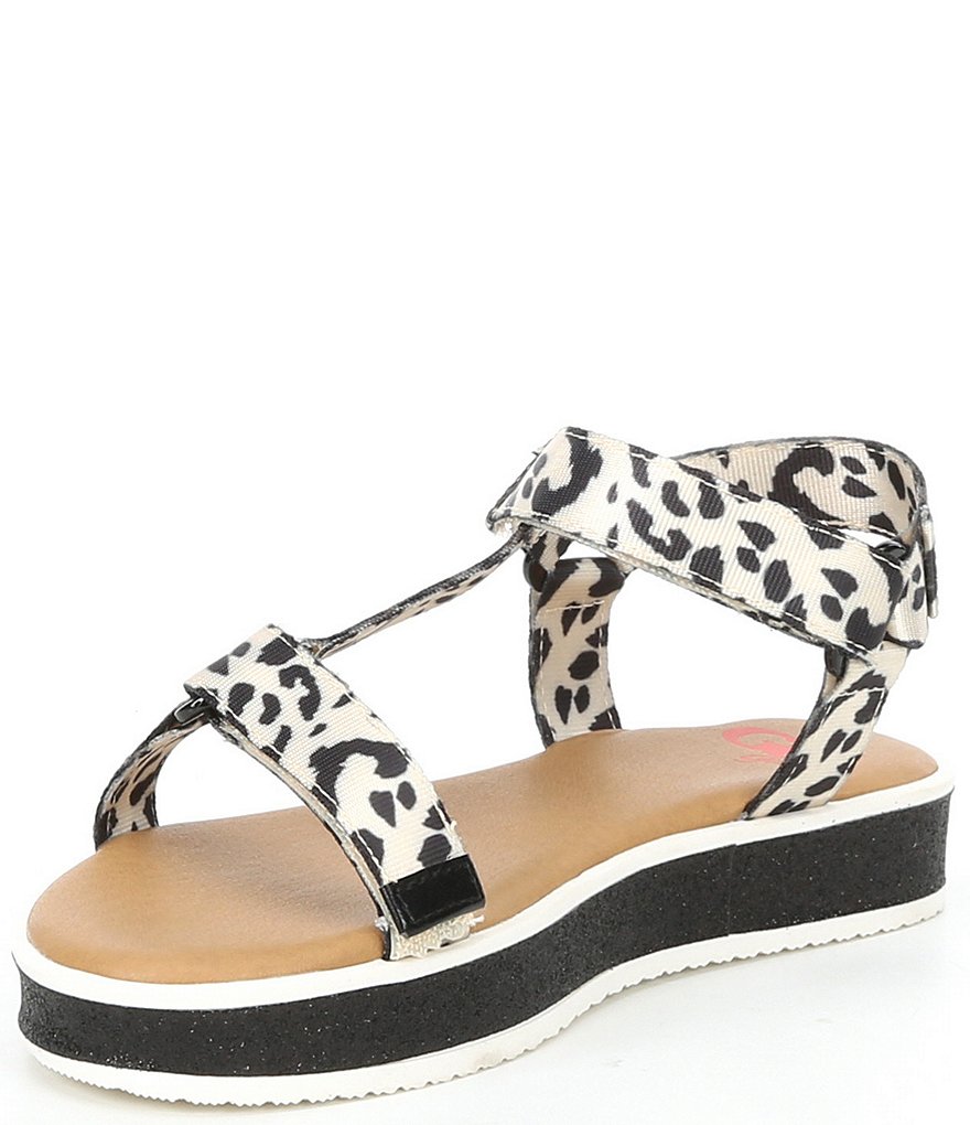 GB Girls Lulluu-Girl Leopard Print Flatform Sport Sandals (Toddler)
