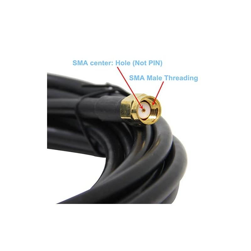 Low Loss N Male to RP-SMA Female Coax Cable for 2.4 GHz Wireless Network 1M (3.3-Feet)