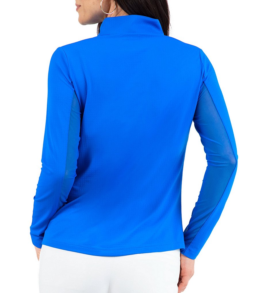 IBKUL Solid Long Sleeve Mock Neck Top